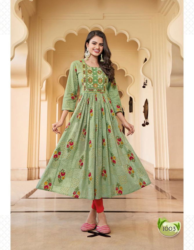 Gulabi Girl Vol 1 Diya Trends Wholesale Cotton Anarkali Kurtis Catalog